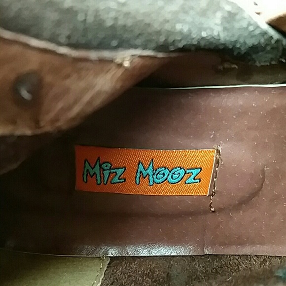 Miz Mooz Brown Leather Boots w/ Gold Buckle Detail - Picture 6 of 8